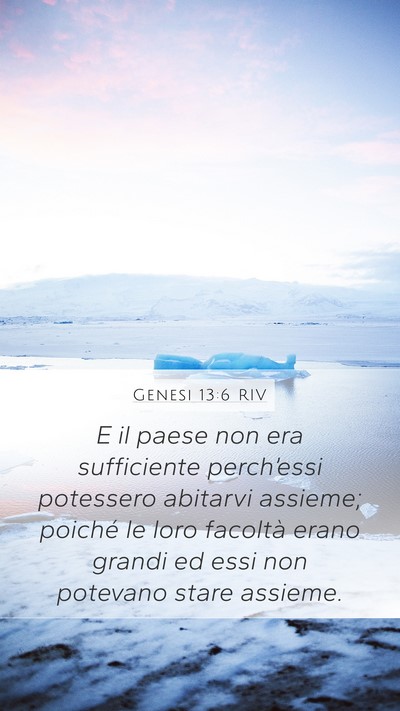 Genesi 13:6 RIV Bible Verse Image