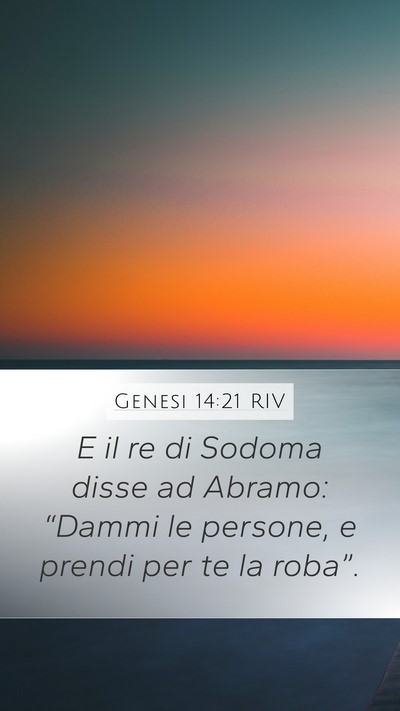 Genesi 14:21 RIV Bible Verse Image