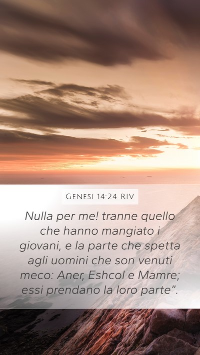 Genesi 14:24 RIV Bible Verse Image