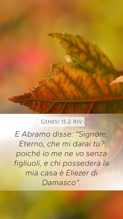 Genesi 15:2 RIV Bible Verse Image