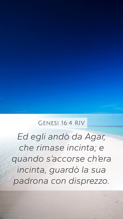 Genesi 16:4 RIV Bible Verse Image