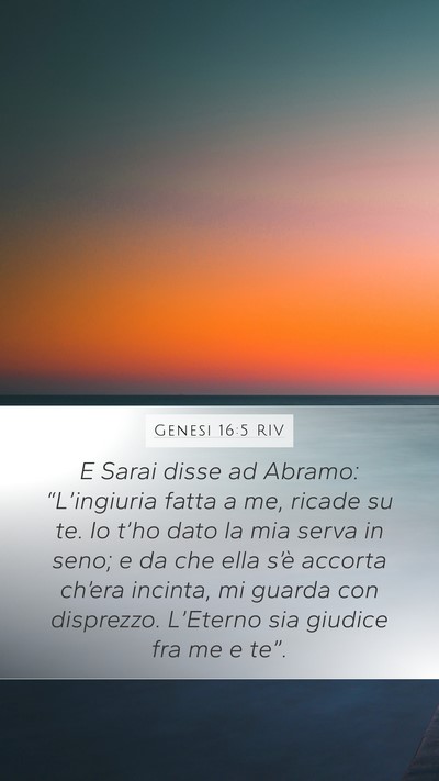 Genesi 16:5 RIV Bible Verse Image