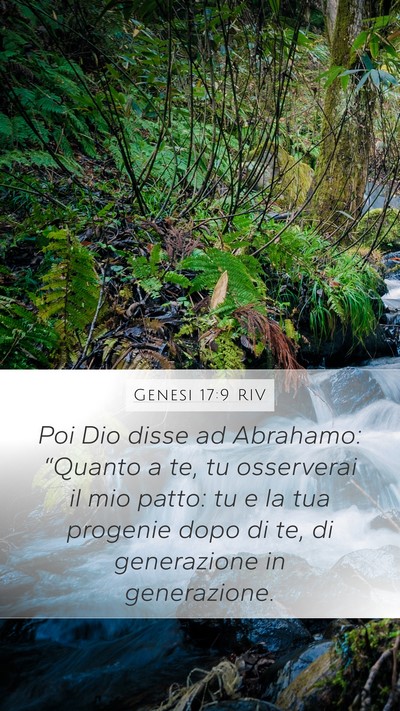 Genesi 17:9 RIV Mobile Phone Wallpaper - Poi Dio disse ad Abrahamo: “Quanto a te, tu - Mobile Bible Verse Wallpaper