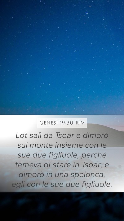 Genesi 19:30 RIV Bible Verse Image