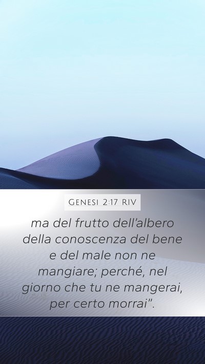 Genesi 2:17 RIV Bible Verse Image