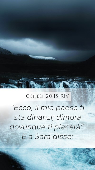 Genesi 20:15 RIV Bible Verse Image