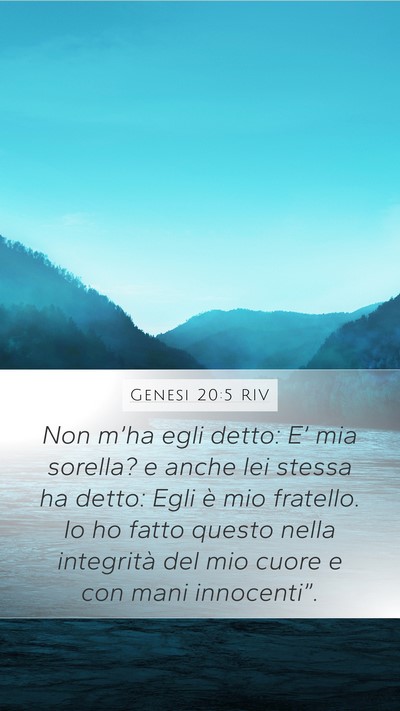 Genesi 20:5 RIV Bible Verse Image
