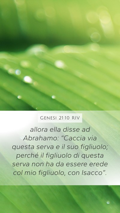 Genesi 21:10 RIV Bible Verse Image