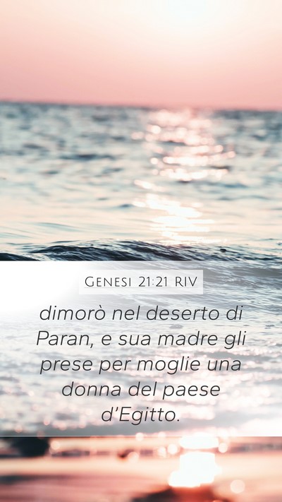 Genesi 21:21 RIV Bible Verse Image