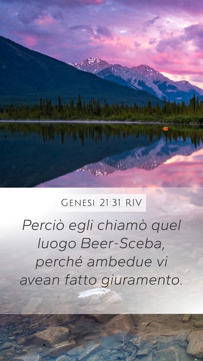 Genesi 21:31 RIV Bible Verse Image