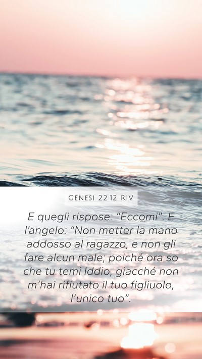 Genesi 22:12 RIV Bible Verse Image