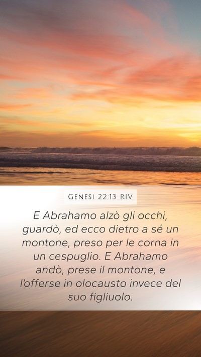 Genesi 22:13 RIV Bible Verse Image
