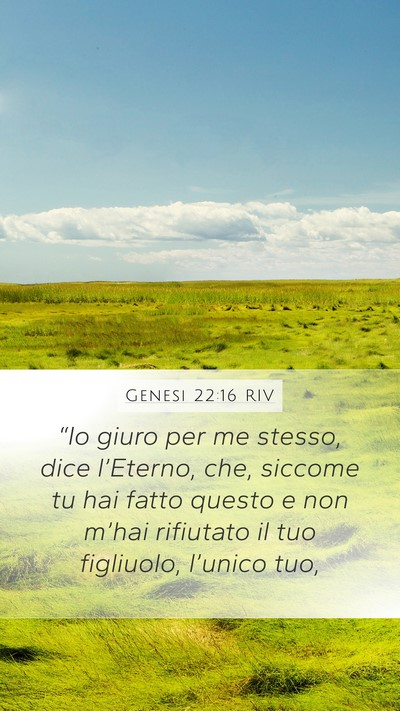 Genesi 22:16 RIV Bible Verse Image