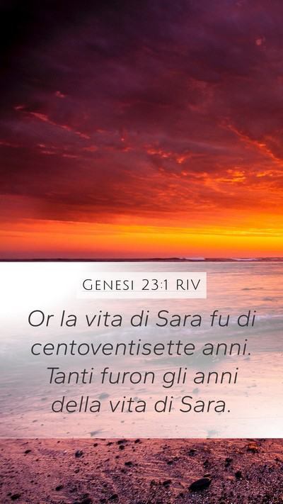 Genesi 23:1 RIV Bible Verse Image