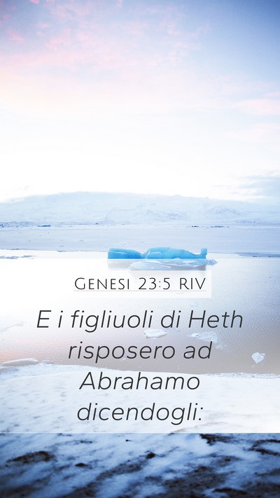 Genesi 23:5 RIV Bible Verse Image