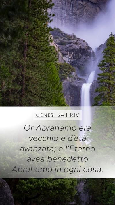 Genesi 24:1 RIV Bible Verse Image