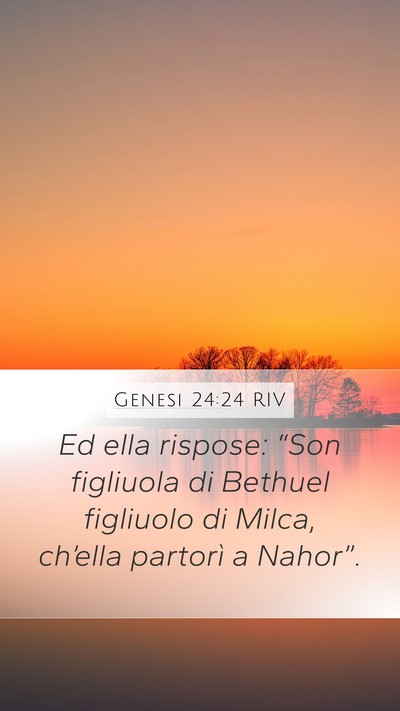 Genesi 24:24 RIV Bible Verse Image