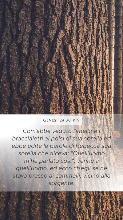 Genesi 24:30 RIV Bible Verse Image