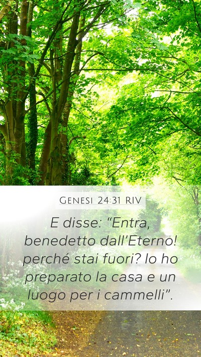 Genesi 24:31 RIV Bible Verse Image