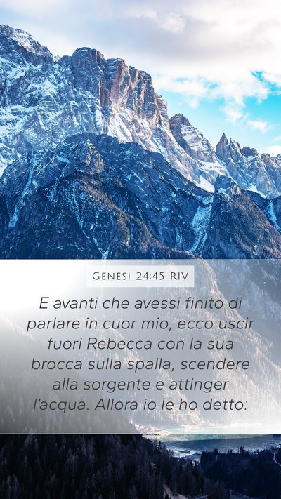 Genesi 24:45 RIV Bible Verse Image