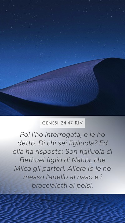 Genesi 24:47 RIV Bible Verse Image