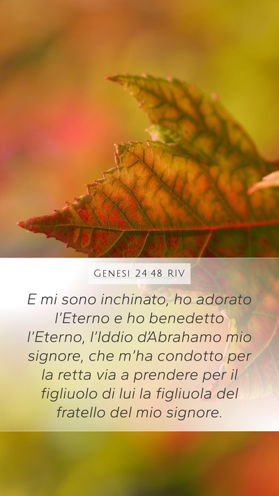 Genesi 24:48 RIV Bible Verse Image