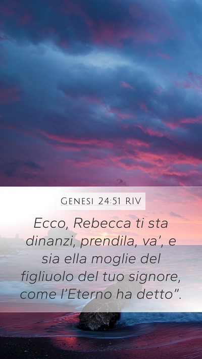 Genesi 24:51 RIV Bible Verse Image