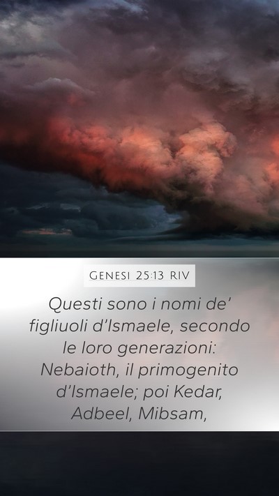 Genesi 25:13 RIV Bible Verse Image