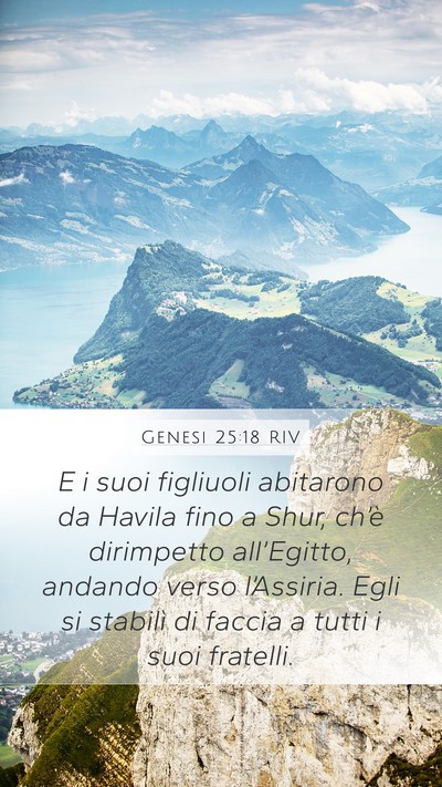 Genesi 25:18 RIV Bible Verse Image