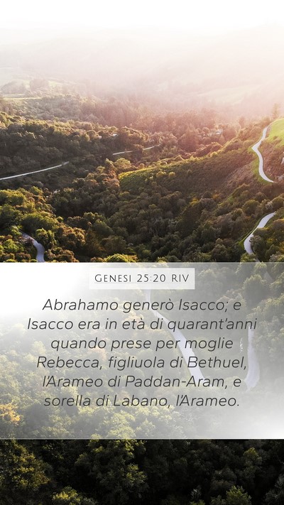 Genesi 25:20 RIV Bible Verse Image