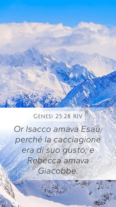Genesi 25:28 RIV Bible Verse Image