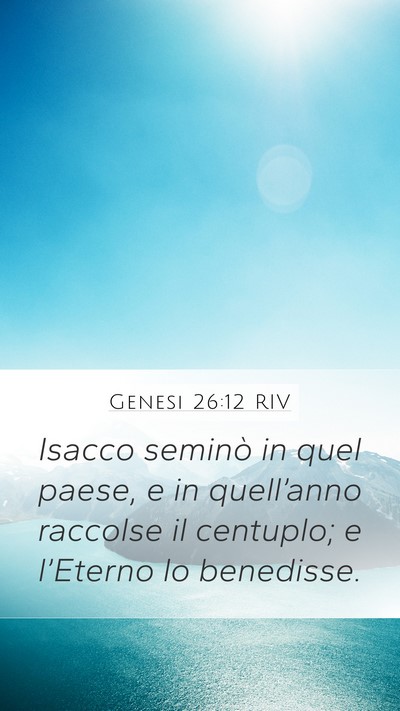 Genesi 26:12 RIV Bible Verse Image
