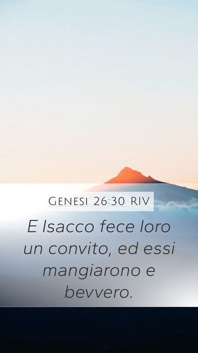 Genesi 26:30 RIV Bible Verse Image