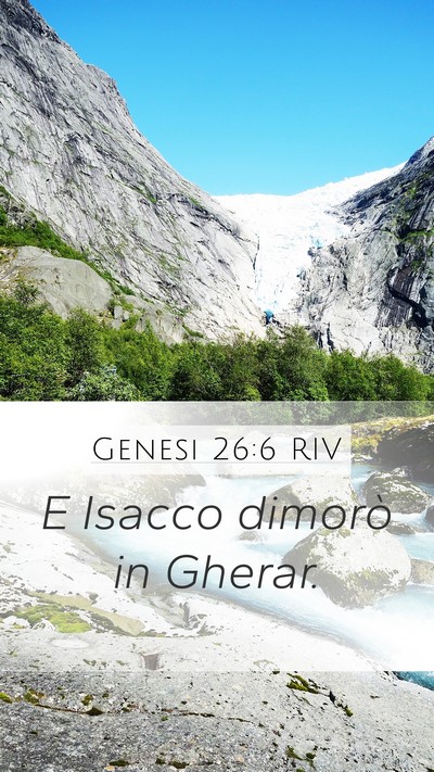 Genesi 26:6 RIV Bible Verse Image