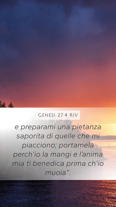 Genesi 27:4 RIV Bible Verse Image