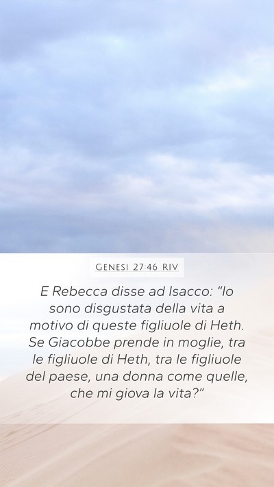 Genesi 27:46 RIV Bible Verse Image