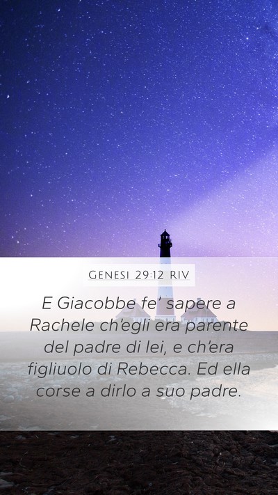 Genesi 29:12 RIV Bible Verse Image