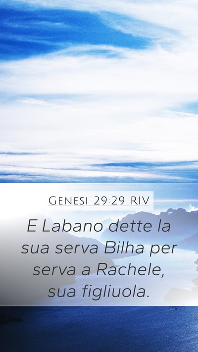 Genesi 29:29 RIV Bible Verse Image