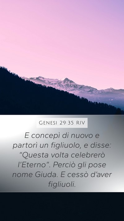 Genesi 29:35 RIV Bible Verse Image