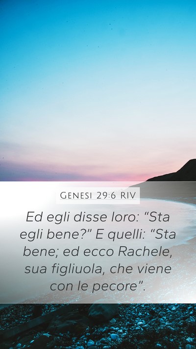 Genesi 29:6 RIV Bible Verse Image