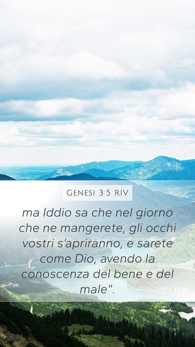 Genesi 3:5 RIV Bible Verse Image