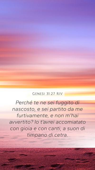 Genesi 31:27 RIV Bible Verse Image