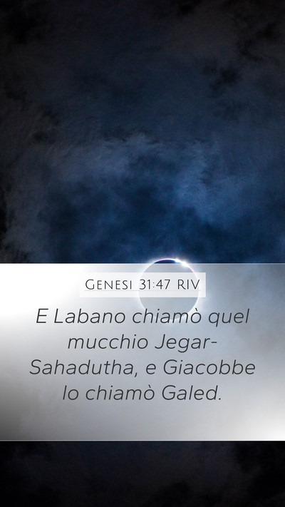 Genesi 31:47 RIV Bible Verse Image
