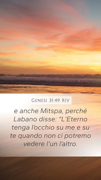 Genesi 31:49 RIV Bible Verse Image