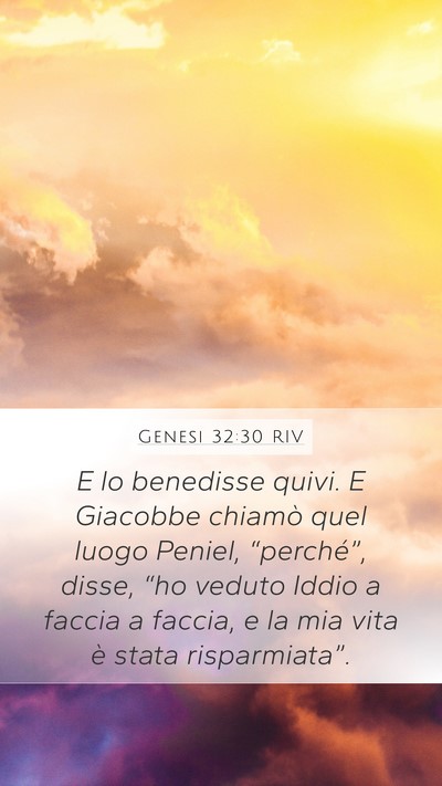 Genesi 32:30 RIV Bible Verse Image