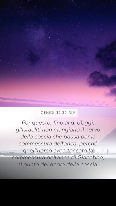 Genesi 32:32 RIV Mobile Phone Wallpaper - Per questo, fino al dì d’oggi, gl’Israeliti - Mobile Bible Verse Wallpaper