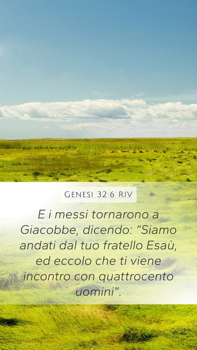 Genesi 32:6 RIV Bible Verse Image