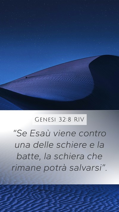 Genesi 32:8 RIV Bible Verse Image