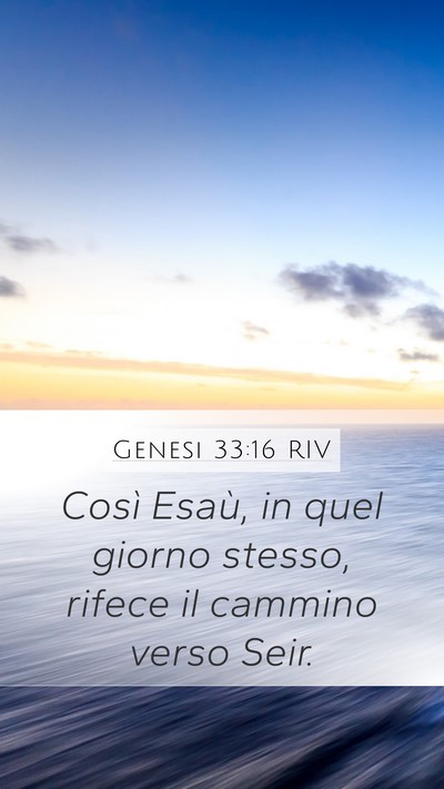 Genesi 33:16 RIV Bible Verse Image