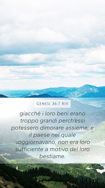 Genesi 36:7 RIV Bible Verse Image